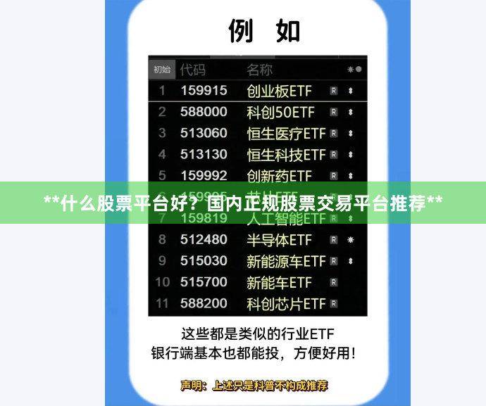 **什么股票平台好？国内正规股票交易平台推荐**